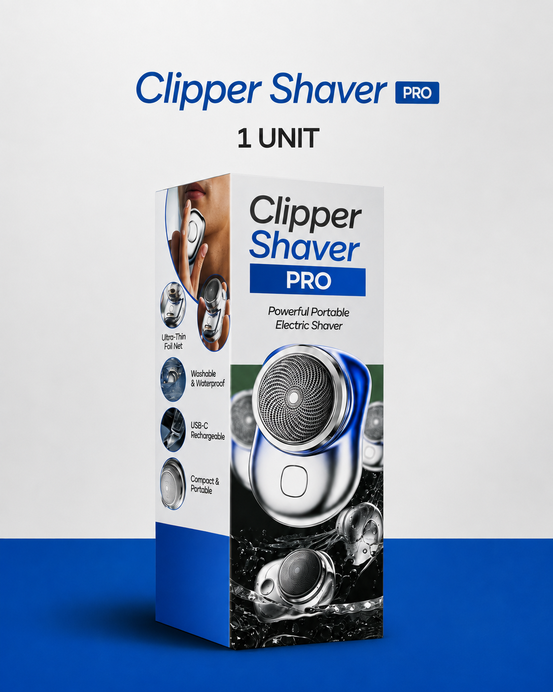 Clipper Shaver PRO – Powerful Portable Electric Shaver